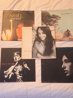 Joan Baez 5 Vinyl Record Collection - 60s Folk Icon
